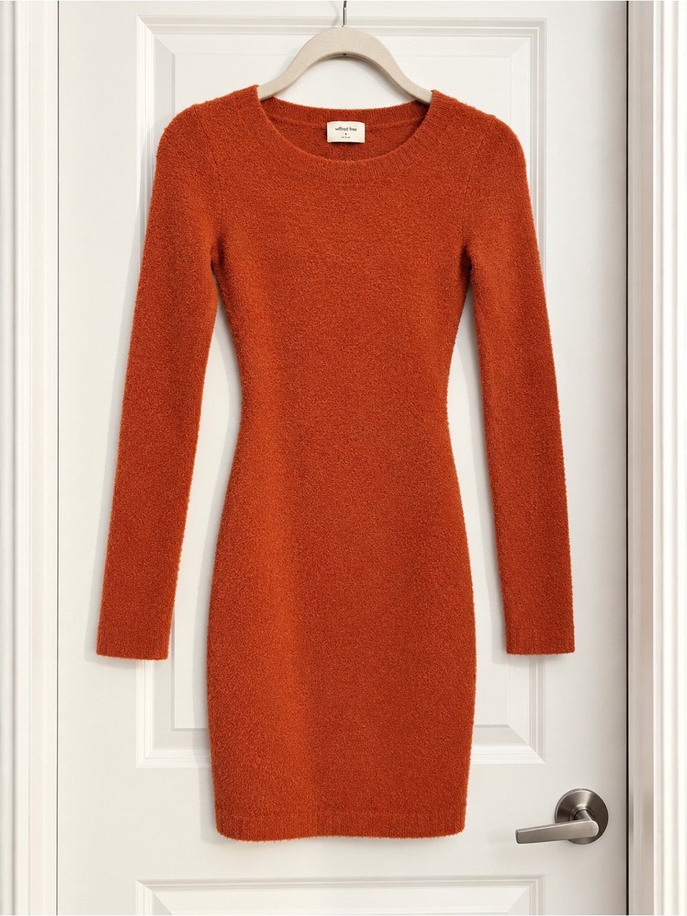 Wilfred Rust Orange Long-Sleeve Knit Sheath Dress